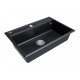 Мойка кварцевая STEPIA 80, IT-GRANIT, PM117551-BLM, черный металлик, 750х510, Paulmark