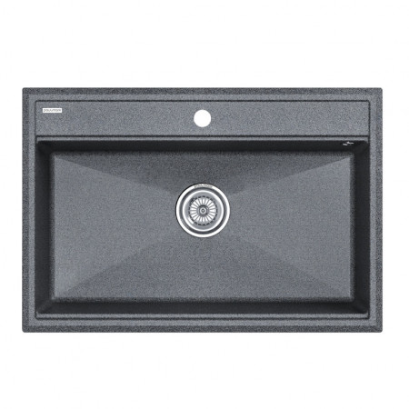 Мойка кварцевая STEPIA 80, IT-GRANIT, PM117551-DG, графит, 750х510, Paulmark