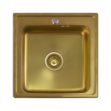 Мойка нерж. сталь Seaman Eco Wien SWT-5050 Antique gold (Micro-satin *10) 500 x 500