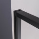 Душевая дверь Veconi Prato 300 B-R 1000x2000 черный матовый стекло прозрачное PR3/R-100-01-B-C4