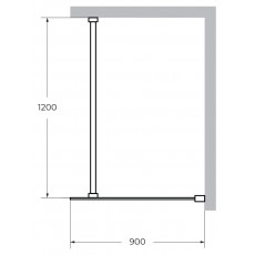 Душевая перегородка Cezares LIBERTA-L-1-90-120-BR-NERO