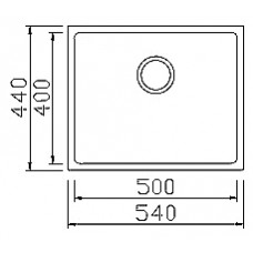 Мойка нерж. сталь Seaman Eco Roma SMR-5444A Под стол 540 x 440