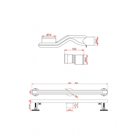 Душевой трап AltroBagno Stella 071224 BG (60)