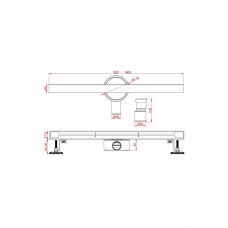 Душевой трап AltroBagno Trave 071219 Ni (80)