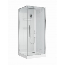 Душевая кабина BelBagno UNO-CAB-A-1-90-C-Cr-Bi-TOP-R, правосторонняя