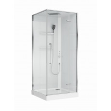 Душевая кабина BelBagno UNO-CAB-A-1-90-C-Cr-Bi-TOP-R, правосторонняя