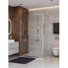 Душевой уголок Cezares LUX-AH-FS-11-120/80-C-CR, 120х80х195, профиль хром, стекло прозрачное