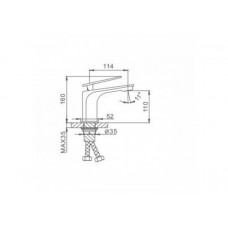 Смеситель для раковины низкий хром F1057 Frap