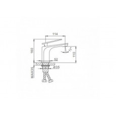 Смеситель для раковины низкий хром F1057 Frap