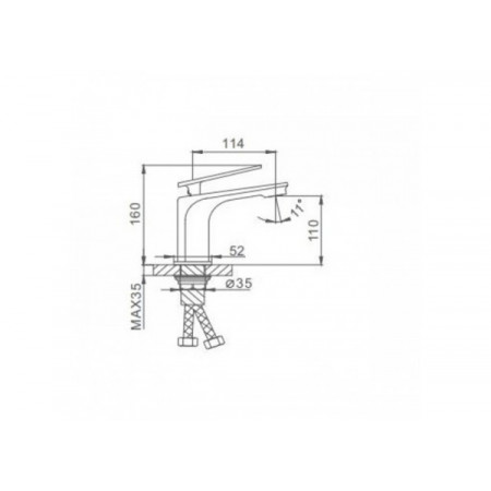 Смеситель для раковины низкий хром F1057 Frap