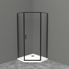 Душевой уголок BelBagno UNO-195-P-1-100-C-NERO