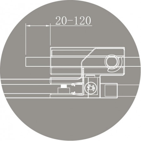 Дверь в проём Cezares SLIDER-B-1-90/100-BR-NERO Дверь в проём Cezares SLIDER-B-1-90/100-BR-NERO