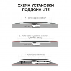Душевой поддон белый 1237429SH композиный материал 1200х900х35 Lite Starohome