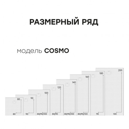 Душевой поддон белый матовый 53331278SH искусственный камень 1400х800х30 Cosmo Starohome
