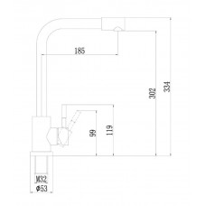 Смеситель для кухонной мойки черный FS8233H