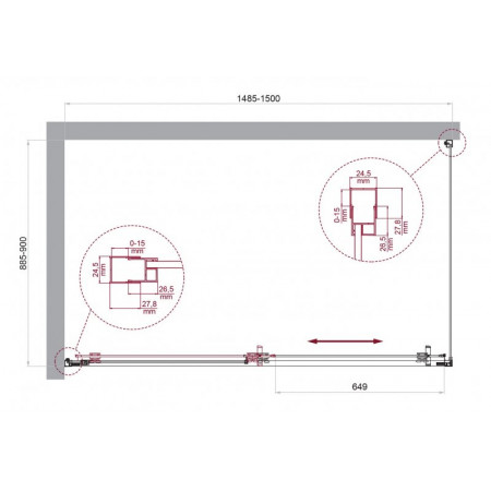 Душевой уголок BelBagno LUCE-AH-1-150/90-C-Cr Душевой уголок BelBagno LUCE-AH-1-150/90-C-Cr