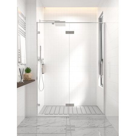 Душевая дверь Veconi Alassio CH 1500x2000 хром стекло прозрачное AL-150-00-CH-C4