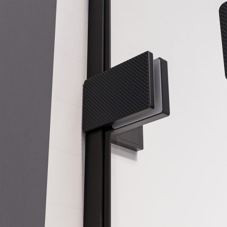 Душевая дверь Veconi Alassio B 1300x2000 черный матовый стекло прозрачное AL-130-00-B-C4