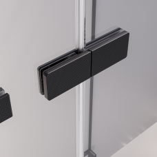 Душевая дверь Veconi Alassio B 1400x2000 черный матовый стекло прозрачное AL-140-00-B-C4