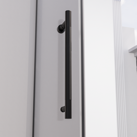 Душевая дверь Veconi Alassio B 1500x2000 черный матовый стекло прозрачное AL-150-00-B-C4