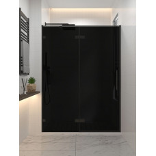 Душевая дверь Veconi Alassio BB 1500x2000 черный матовый стекло черное AL-150-11-BB-C4