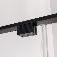 Душевая дверь Veconi Alassio BB 1500x2000 черный матовый стекло черное AL-150-11-BB-C4
