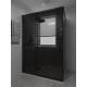Душевой угол Veconi Alassio SP BB 1300х800x2000 черный матовый стекло черное AL-SP-13080-00-BB-C4 (комплект)