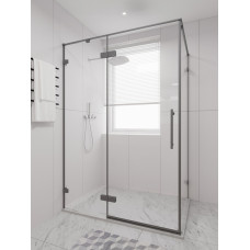 Душевой угол Veconi Alassio SP GR 1200х800x2000 брашированный графит стекло прозрачное AL-SP-12080-00-GR-C4 (комплект)