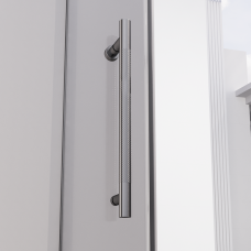 Душевой угол Veconi Alassio SP GR 1200х1000x2000 брашированный графит стекло прозрачное AL-SP-120100-00-GR-C4 (комплект)