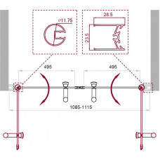 Дверь в проём BelBagno UNO-B-2-110-CH-Cr