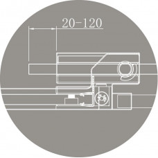 Дверь в проём Cezares SLIDER-B-1-90/100-BR-Cr