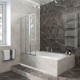 Шторка на ванну Veconi Palau PL-73R 1200x1500 хром стекло прозрачное PL73R-120-01-19C5