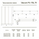 Шторка на ванну Veconi Palau PL-73R 1200x1500 хром стекло прозрачное PL73R-120-01-19C5