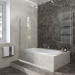 Шторка на ванну Veconi Palau PL-79B 900x1500 хром стекло прозрачное PL79B-90-01-C5
