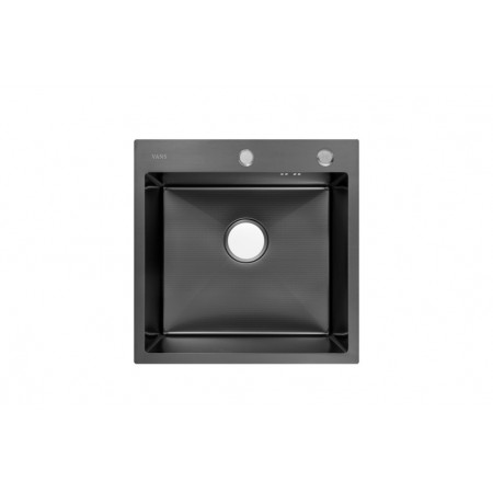 Мойка для кухни нерж.сталь Vans KVADRO 500*505 BLACK DECOR (Чёрный) Мойка для кухни нерж.сталь Vans KVADRO 500*505 BLACK DECOR (Чёрный)