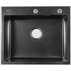 Мойка для кухни нерж.сталь Vans KVADRO 600*505 BLACK DECOR (Чёрный)