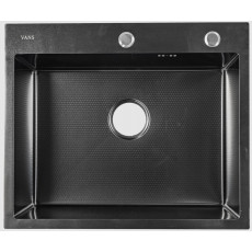 Мойка для кухни нерж.сталь Vans KVADRO 600*505 BLACK DECOR (Чёрный)