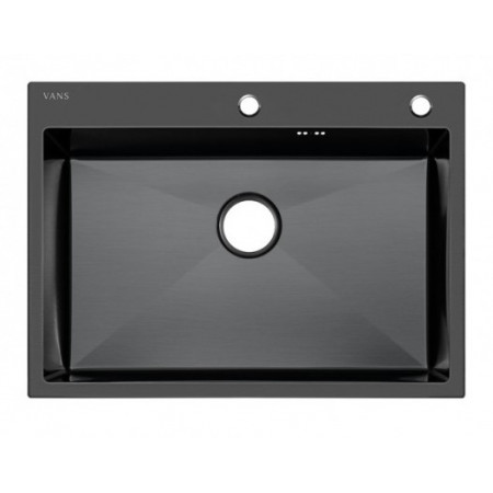 Мойка для кухни нерж.сталь Vans KVADRO 700*505 BLACK DECOR (Чёрный) Мойка для кухни нерж.сталь Vans KVADRO 700*505 BLACK DECOR (Чёрный)