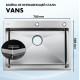 Мойка для кухни нерж.сталь Vans KVADRO 700*505 SATIN (Сталь сатин) Мойка для кухни нерж.сталь Vans KVADRO 700*505 SATIN (Сталь сатин)