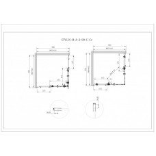 Душевой уголок Cezares STYLUS-O-M-A-2-90-C-Cr