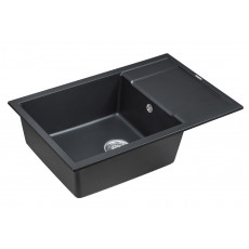 Мойка кварцевая FLUGEN 60, IT-GRANIT, PM317850-BLM, черный металлик, 780х500 мм, Paulmark