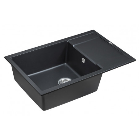 Мойка кварцевая FLUGEN 60, IT-GRANIT, PM317850-BLM, черный металлик, 780х500 мм, Paulmark