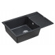 Мойка кварцевая FLUGEN 60, IT-GRANIT, PM317850-BLM, черный металлик, 780х500 мм, Paulmark