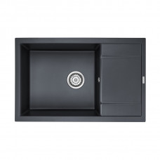 Мойка кварцевая FLUGEN 60, IT-GRANIT, PM317850-BLM, черный металлик, 780х500 мм, Paulmark
