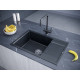 Мойка кварцевая FLUGEN 60, IT-GRANIT, PM317850-BLM, черный металлик, 780х500 мм, Paulmark