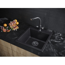 Мойка кварцевая KANTE 50, IT-GRANIT, PM105152-BL, черный, 510х520, Paulmark