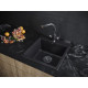 Мойка кварцевая KANTE 50, IT-GRANIT, PM105152-BL, черный, 510х520, Paulmark Мойка кварцевая KANTE 50, IT-GRANIT, PM105152-BL, черный, 510х520, Paulmark