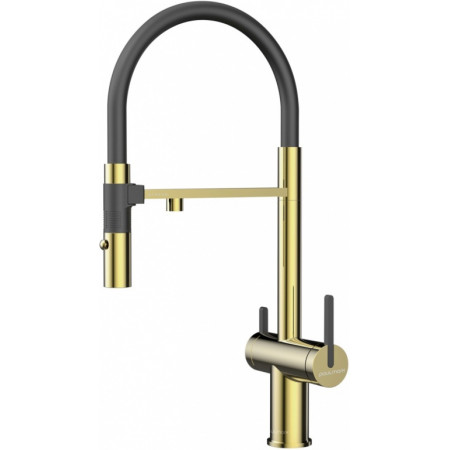 Смеситель с фильтром Gravity Gr213188-G золото/черный шланг (Ma213118-G) Смеситель с фильтром Gravity Gr213188-G золото/черный шланг (Ma213118-G)
