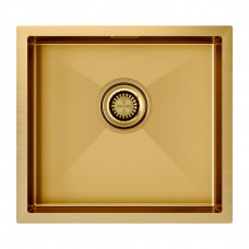 Мойка нерж. сталь AISI304 ALLER 48 UNI, PM804844-BG, брашированное золото, PVD, 480х440мм, Starke-Paulmark