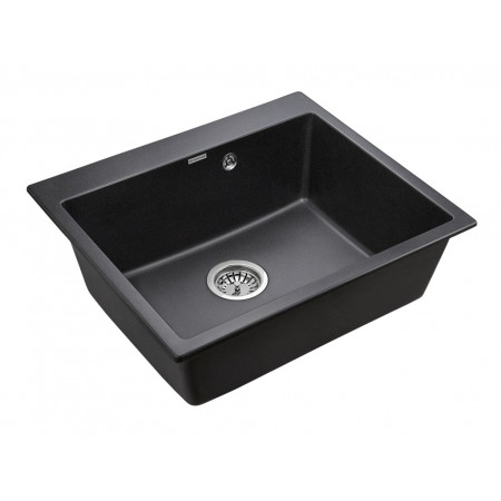 Мойка кварцевая KANTE 60, IT-GRANIT, PM106052-BL, черный, 600х520 мм, Paulmark Мойка кварцевая KANTE 60, IT-GRANIT, PM106052-BL, черный, 600х520 мм, Paulmark